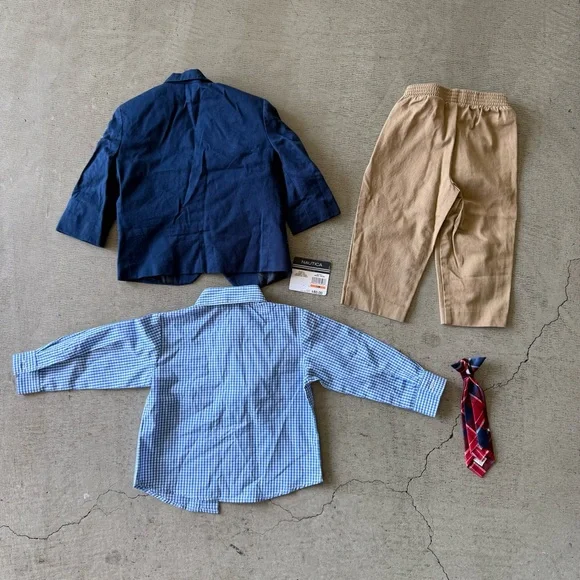Nautica / Baby Boys 4-Pc. Jacket, Shirt, Pants & Necktie set - Picture 5 of 11